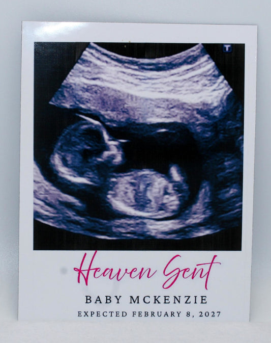 Ultrasound Baby Announcement 3.25 x 4 Magnets