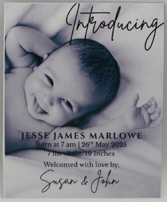 "Introducing" Baby Announcement Magnets 3.25 x 4