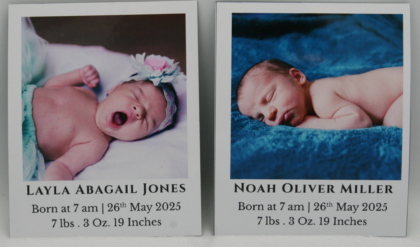 "Classic" Baby Announcement Magnets 3.25 x 4