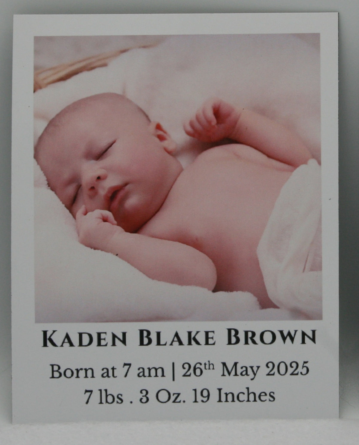 "Classic" Baby Announcement Magnets 3.25 x 4