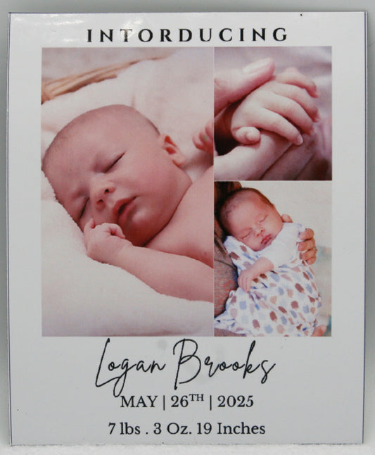 "Trio" Baby Announcement Magnets 3.25 x 4
