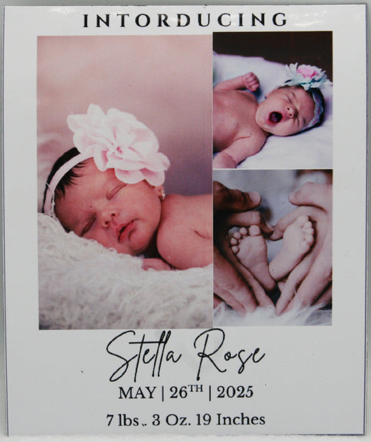 "Trio" Baby Announcement Magnets 3.25 x 4