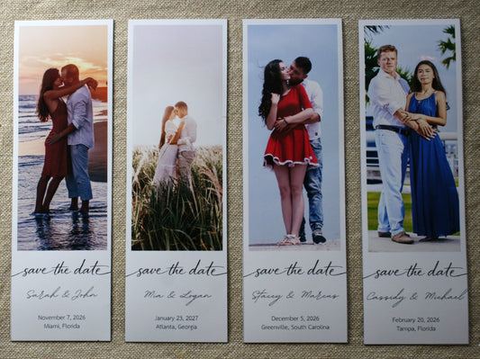 Wedding Save the Date Announcement Magnets 2.5 x 8