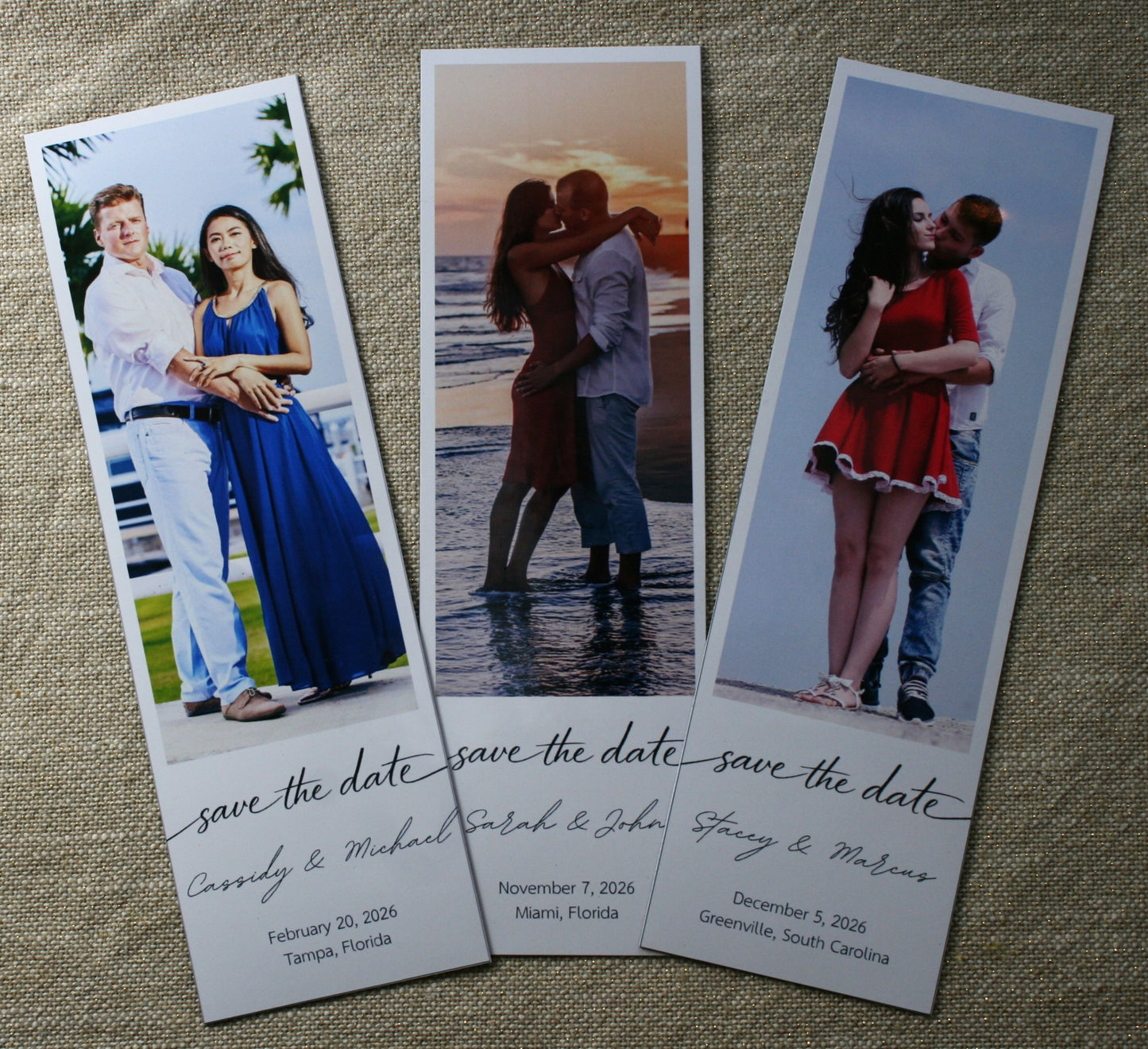 Wedding Save the Date Announcement Magnets 2.5 x 8