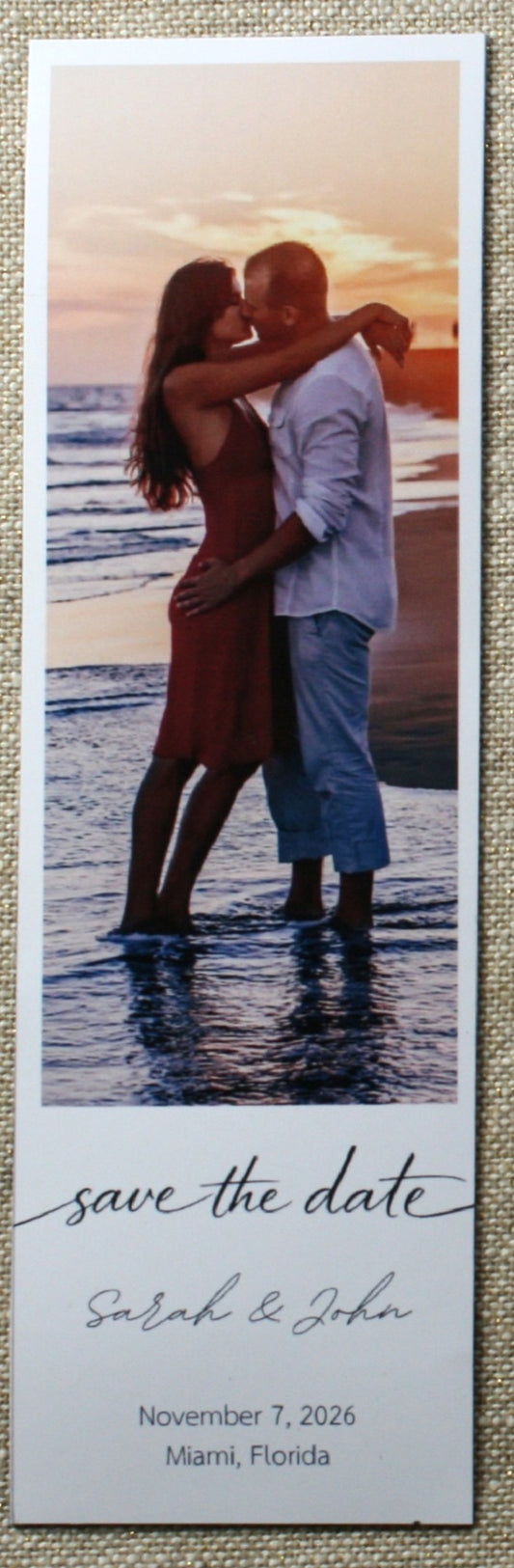 Wedding Save the Date Announcement Magnets 2.5 x 8