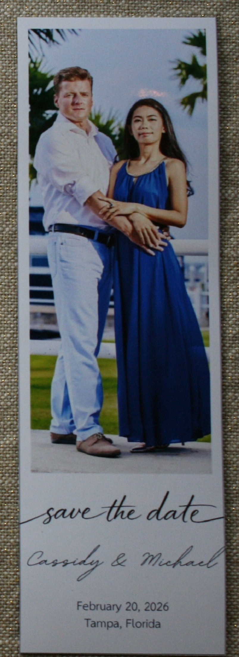 Wedding Save the Date Announcement Magnets 2.5 x 8